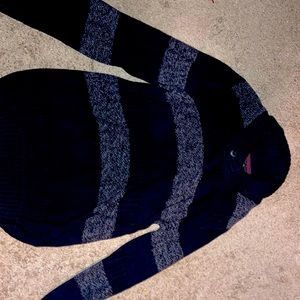 Gothic/Grunge Mens Striped Turtleneck Sweater